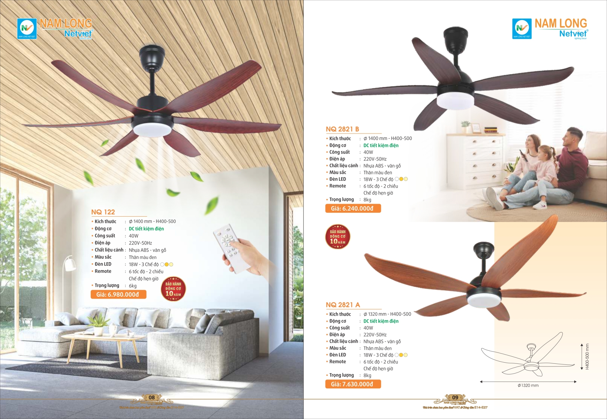 Bảng giá đèn trang trí Nam Long